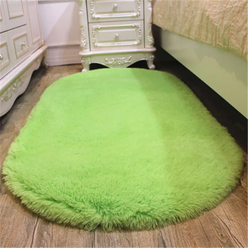 Милая моющаяся подушка для кровати Овальный коврик спальни домашний ковер