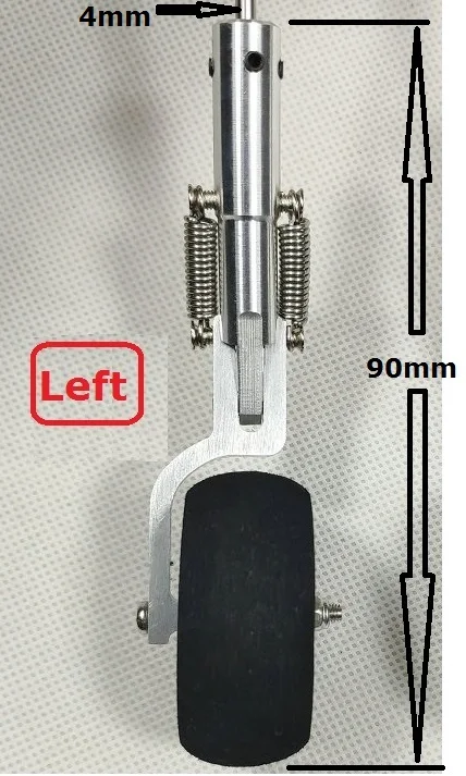 90mm left 4mm hole Металлическая основная посадочная Шестерня для DIY RC самолетов с различными опциями - Цвет: 90mm left 4mm hole