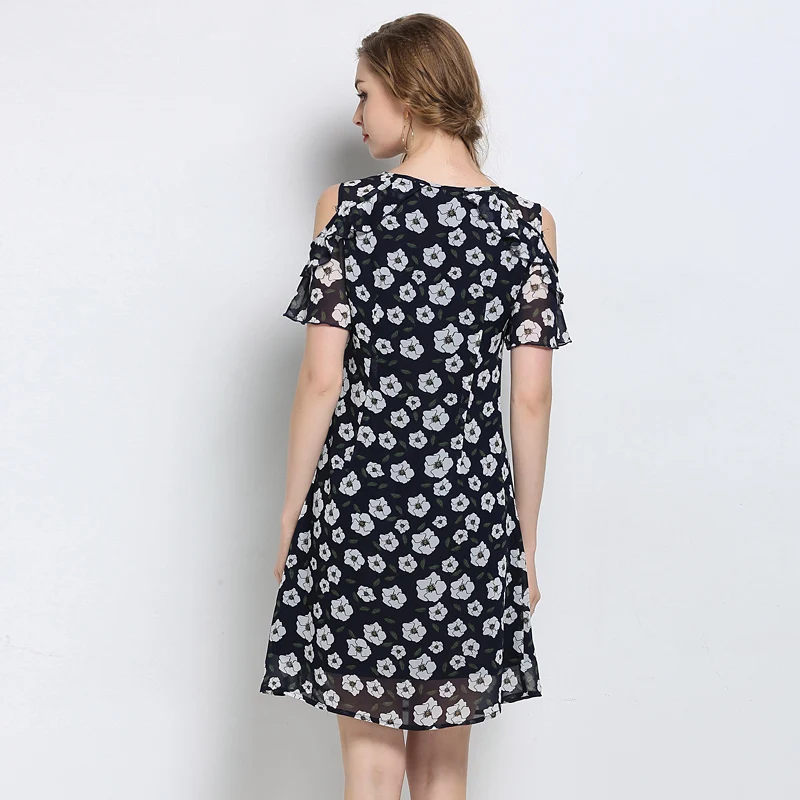 Women Vintage Summer Dress 2018 Short Sleeve Floral Print Casual with Belt Beach party work vintage | Женская одежда