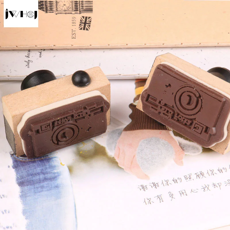 1 шт. винтажная мини камера деревянный штамп сделай сам наклейка для скрапбукинга