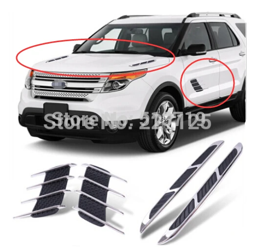 Dongzhen Car-Styling 2pcs 1 Pair Air Outlet Side Hood Ornament Sticker Auto Car Cover Accessories For FORD EXPLORER Universal | Автомобили