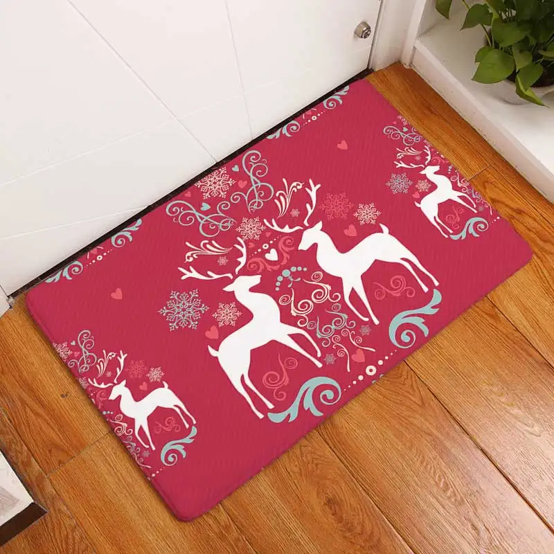 Monily фланель Водонепроницаемый Коврик Мультфильм Прекрасный олень Санта Клаус