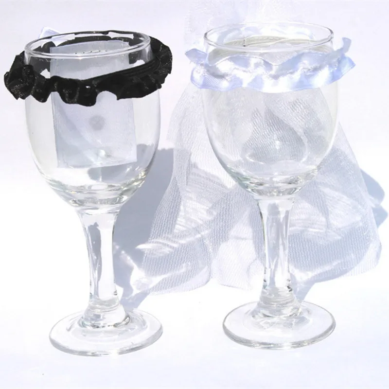 2Pcs/set Bride &amp Groom Decoration mariage Bridal Party Toasting Wine Glasses Beautiful Wedding 5BB5602 | Дом и сад