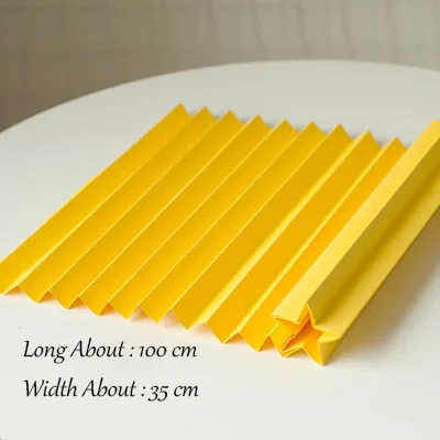 Yellow 1m Flone креативный гофрированный бумажный свадебный фон для украшения свадебной сцены макет реквизит оригами волнистая бумага для моделирования оконное искусство - Цвет: Yellow 1m