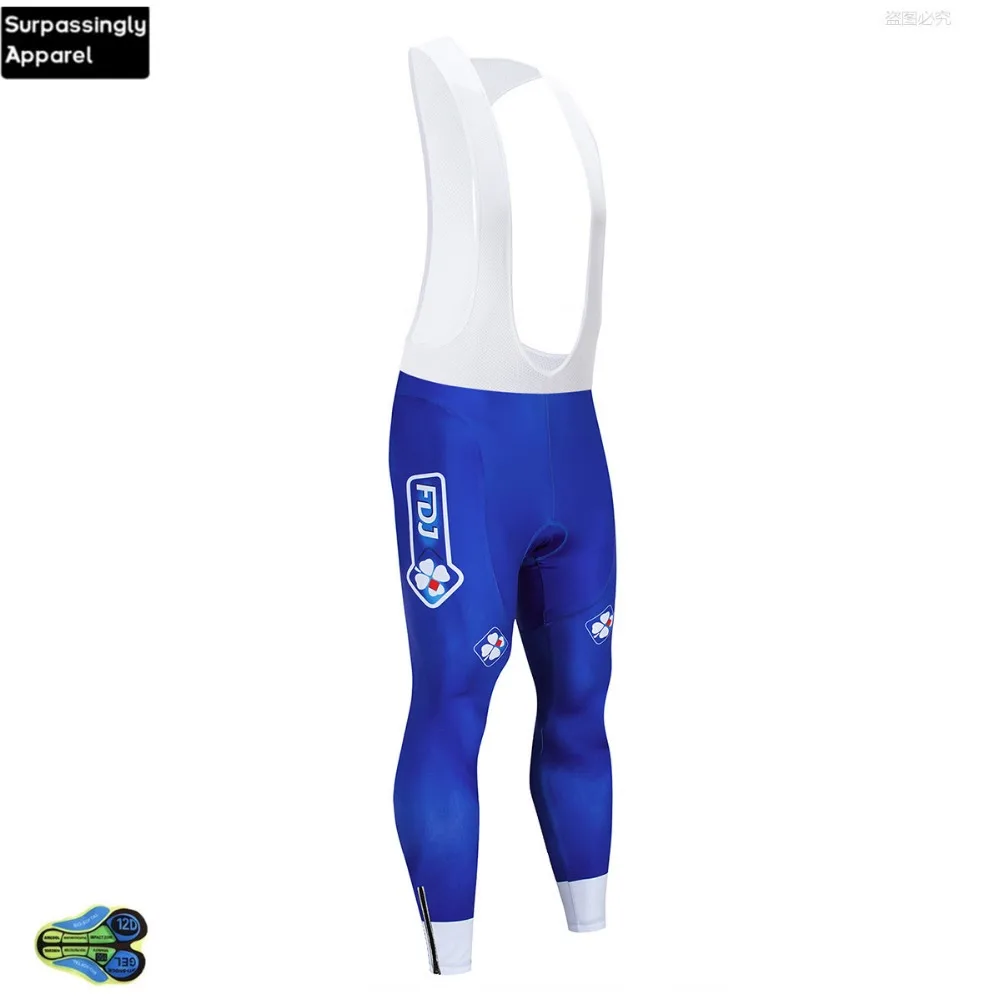 Мужские велосипедные комбинезоны с длинным рукавом FDJ Coolmax синие Mtb Ropa Ciclismo