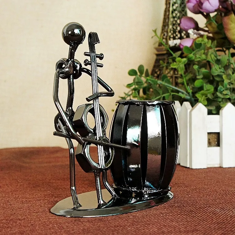 Популярная креативная металлическая ручка держатель Ваза Карандаш горшок