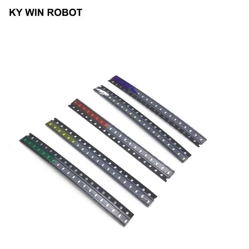 5 цветов x20 шт = 100 SMD 0603 светодиодный комплект супер яркий
