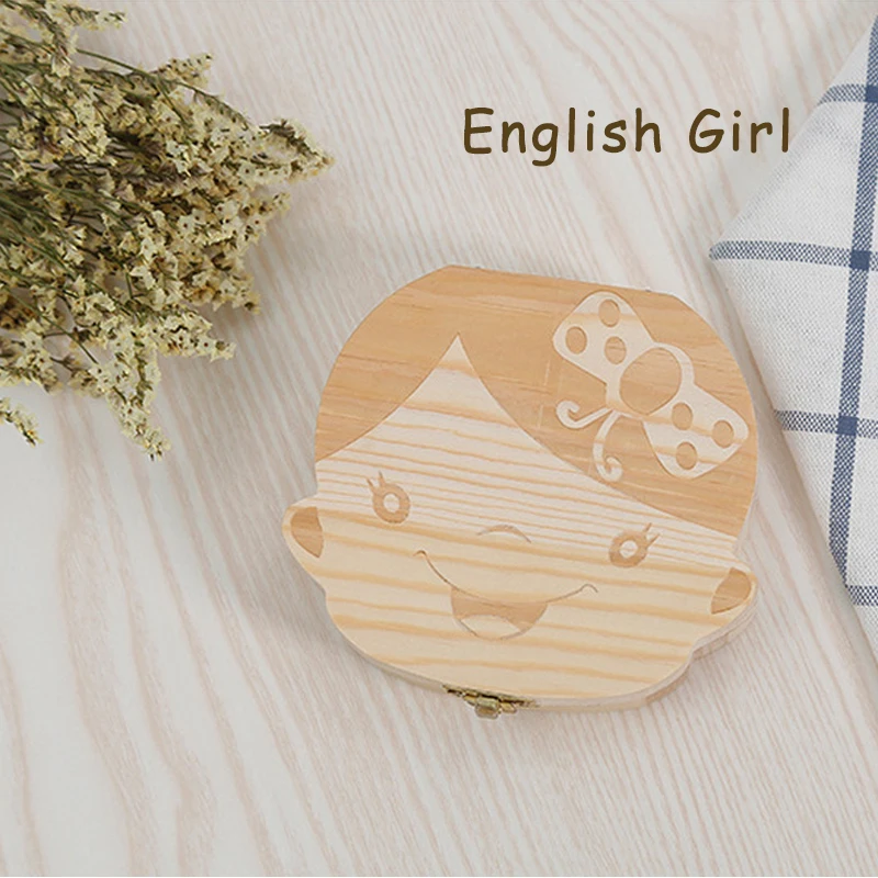 Wood Baby Girl Boy Tooth Organizer Save Milk Teeth Storage Collecting Gift Umbilical Cord Creative For Kid F1 | Дом и сад