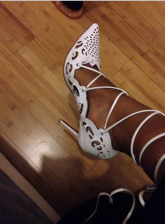 Shooegle/Лидер продаж Модные женские туфли-лодочки с лазерной резкой Пикантные