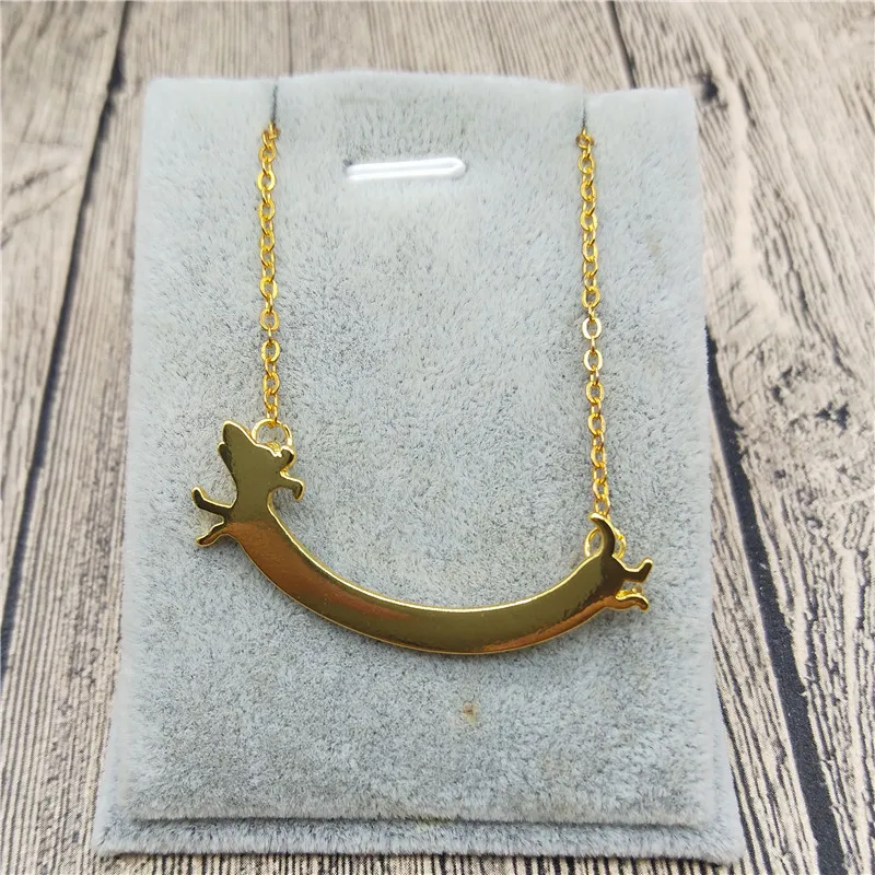 New Cute Long Dachshund Charm Necklace High Quality Wiener Sausage Dog Pendant Women Jewellery Lover Gift | Украшения и