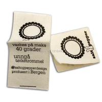 free shipping custom clothing loop fold cotton labelcotton tag printinggarment main labelsshirt labelslogobrand 1000 pcs