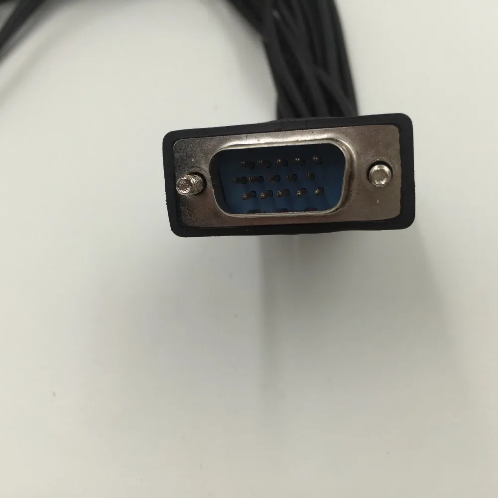 1 шт. кабель соединитель для аудио/видео VGA 15 контактов 3 ряда штекер 8 BNC 4 RCA