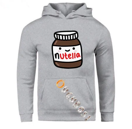 100% хлопковая толстовка с принтом брендовая одежда футболки Nutella банку рисунок