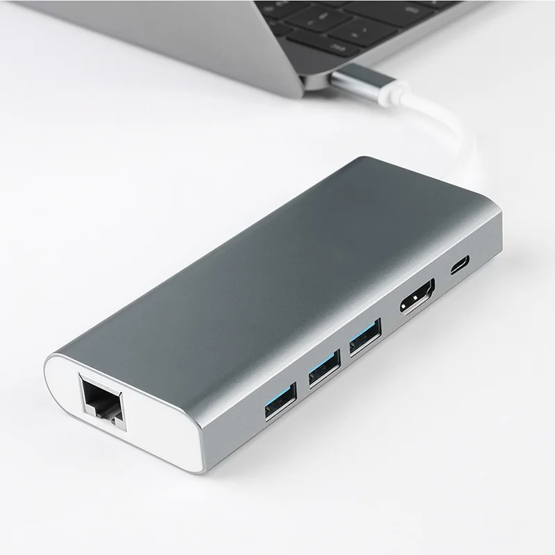 USB док станции 6 в 1 Тип usb C к HDMI 3 0 PD Gigabit Ethernet RJ45 сетевой адаптер для Macbook pro samsung