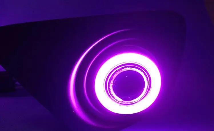 Дневные ходовые огни Osmrk drl с COB-технологией ангельских глаз и дополнительной противотуманной лампой с крышкой проекторной линзы для Fiat Freemont on.