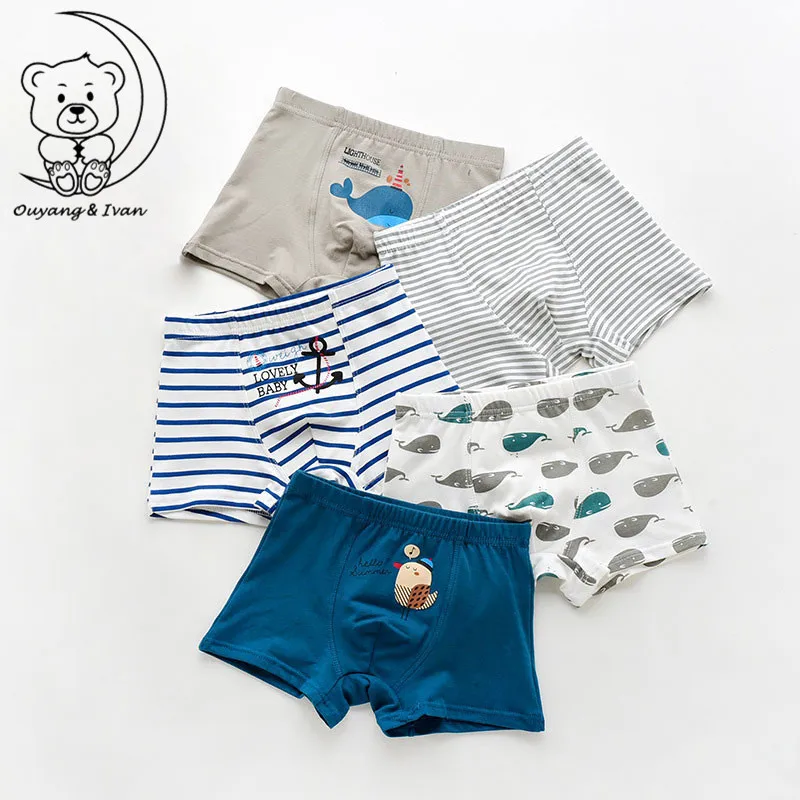 5 шт./лот/ детское хлопковое мягкое нижнее белье для мальчиков детские шорты с