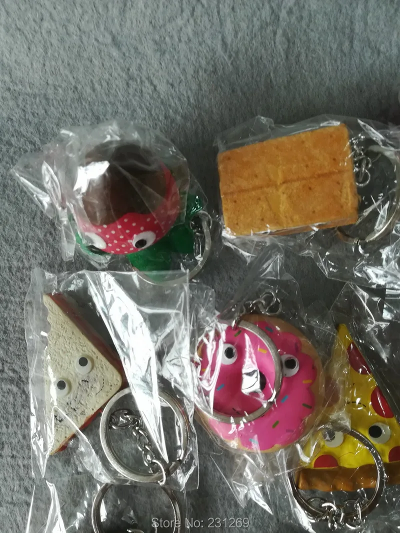 * Отправка в партии 5 шт. разные детские игрушки модель YUMMY WORLD виниловый брелок для