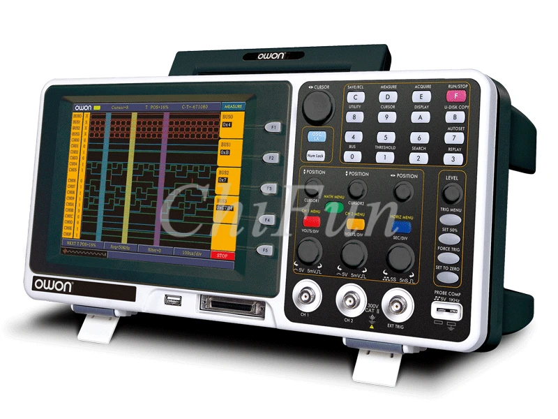 

Original OWON MSO8102T logic analyzer Oscilloscope 200Mhz 2GS/s 8inch color LCD FFT 1.7R