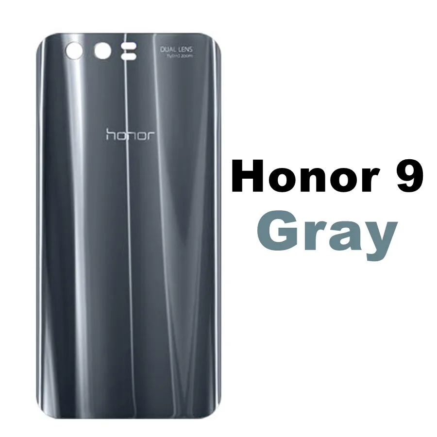 Задняя крышка для huawei Honor 9, Задняя стеклянная крышка для батареи, крышка для двери, чехол для задней панели Honor 9 Lite, запасная Задняя стеклянная крышка - Цвет: Honor 9 Gray
