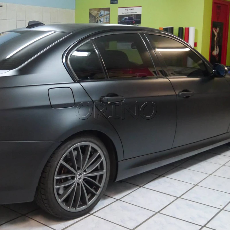 Высококачественная матовая черная Автомобильная виниловая пленка с