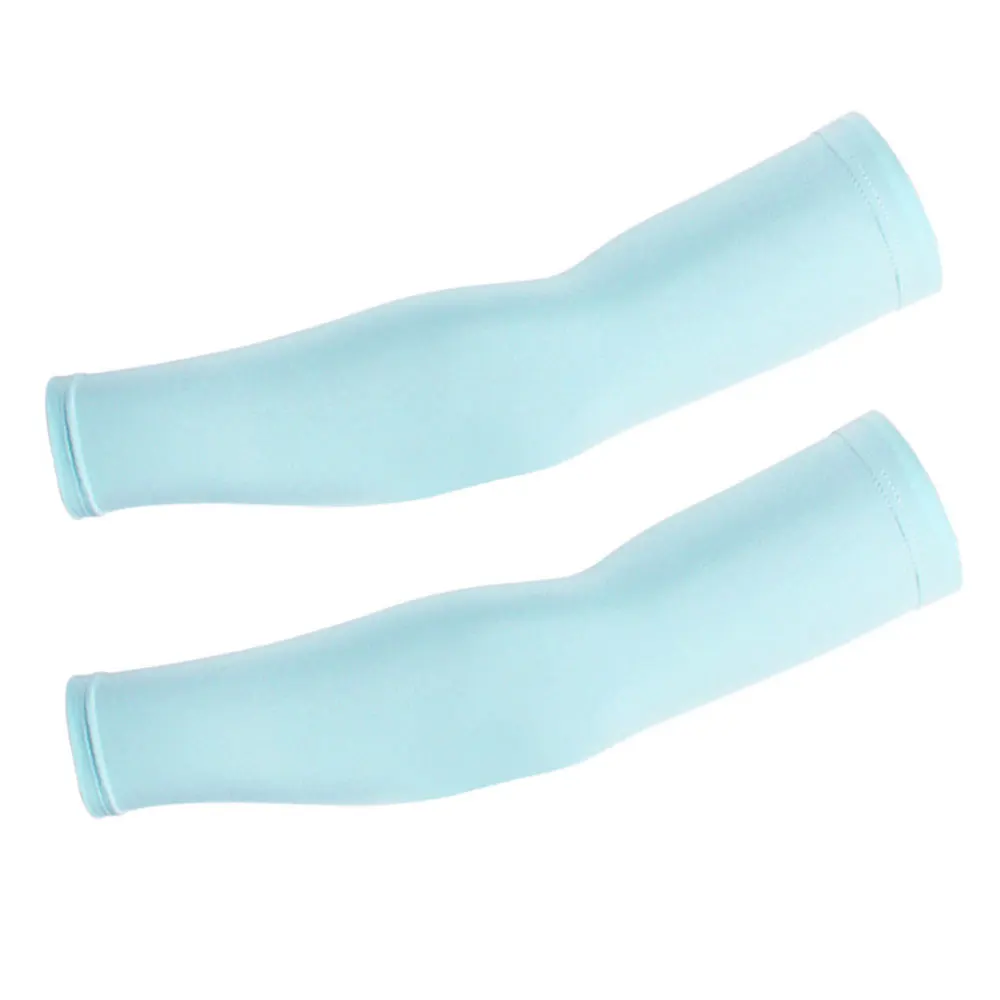 Light Blue 1 пара УФ-защиты охлаждающие рукава солнцезащитные рукава чехол для рук для велоспорта Гольф вождения баскетбола активного отдыха татуировки - Цвет: Light Blue
