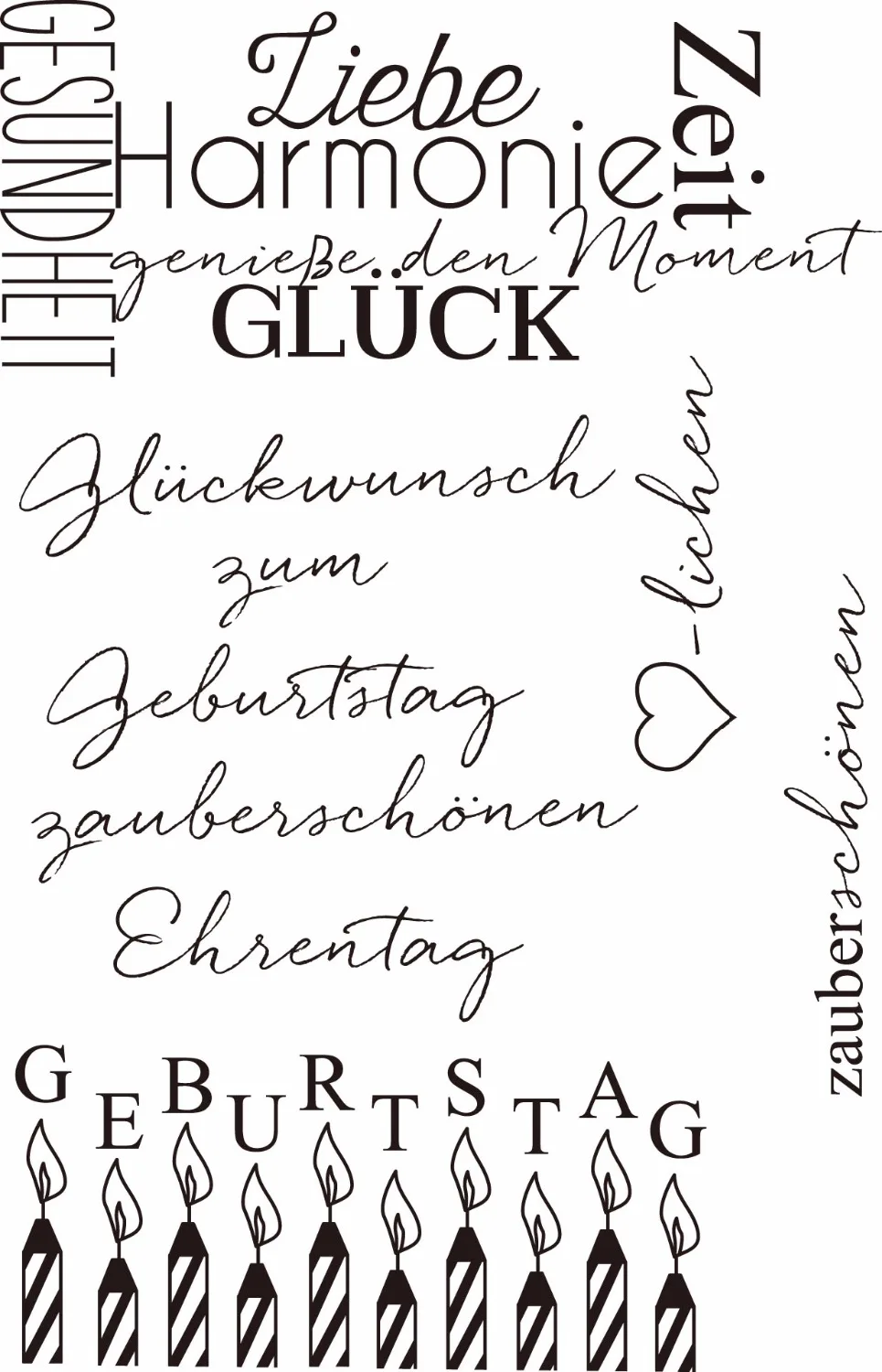 Немецкий прозрачный силиконовый штамп/печать для скрапбукинга своими