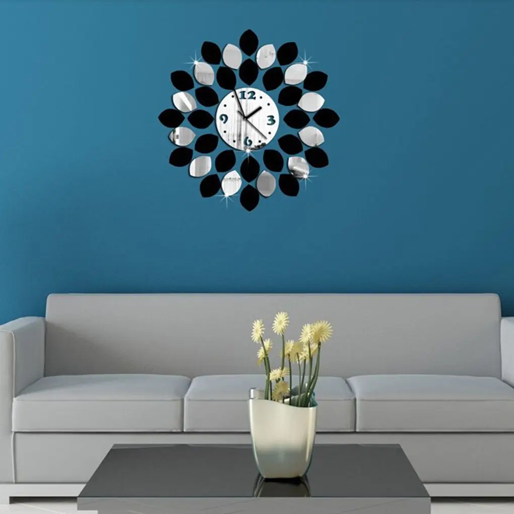 2018 горячая Распродажа круглые часы с лимоном настенные 3d акриловые зеркальные