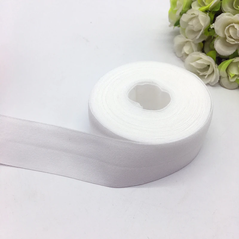 Розовый(5 ярдов/партия) "(25 мм) Multirole Fold Over Elastics спандекс атласная повязка DIY кружевная швейная накладка