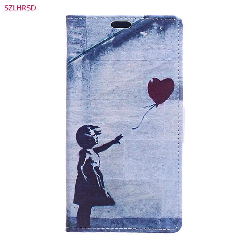 Для Wiko View2 случае мода мультфильм печатных флип бумажник Искусственная кожа