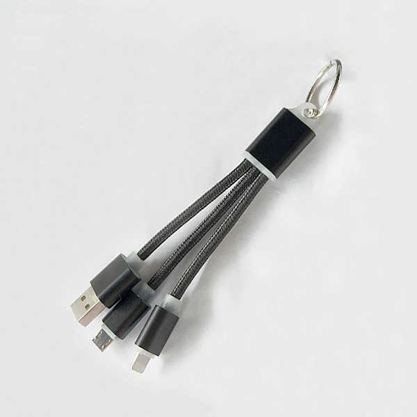 CBAOOO usb кабель 3 в 1,2 в 1 кабель для передачи данных Кабель зарядного устройства микро-usb usb type C кабель для iPhone X XR samsung Xiaomi Мобильный телефон - Цвет: 2 in 1 black