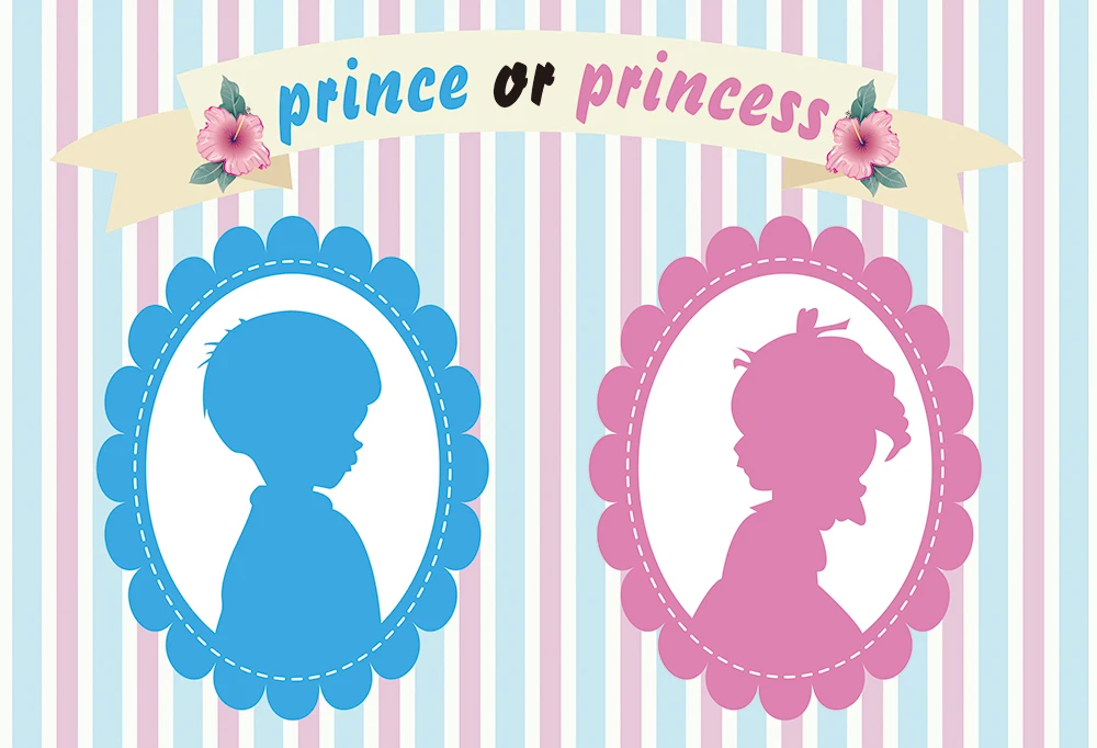 HUAYI Gender Reveal Backdrop Girl or Boy Pink Blue Little Prince Princess Party Decor Table Banner Background w-2113 | Электроника