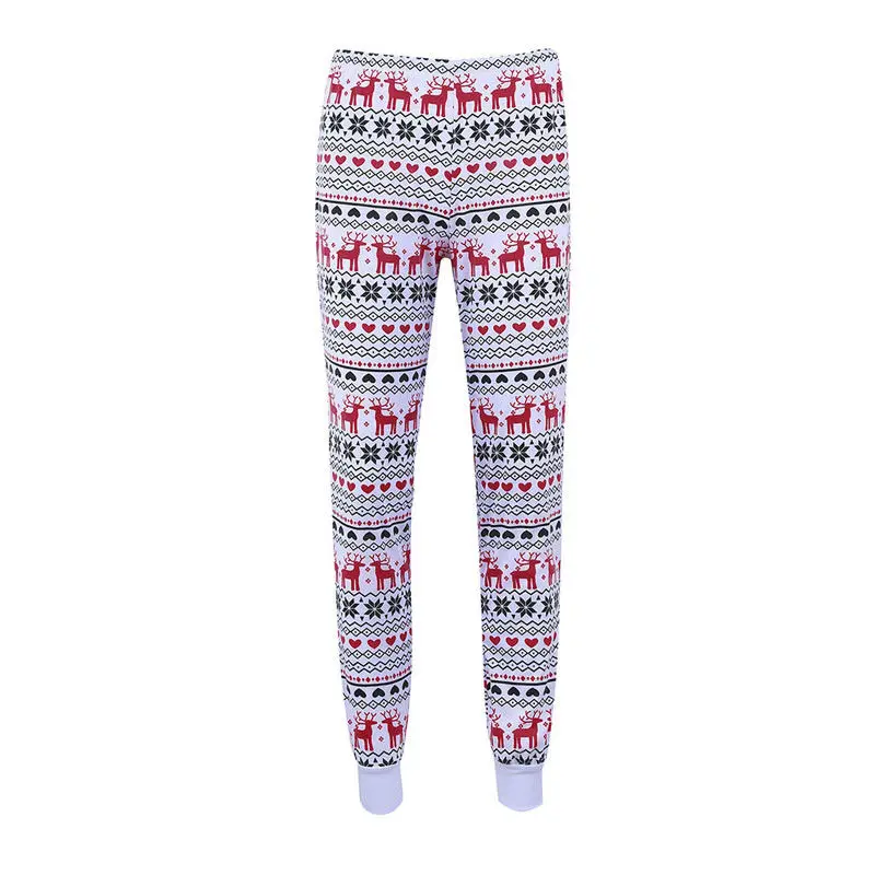 Pants Абсолютно новые женские рождественские пижамные наборы с цветочным принтом, Женская рождественская Домашняя одежда, женские пижамы, одежда для сна, топ и штаны, костюмы - Цвет: Pants
