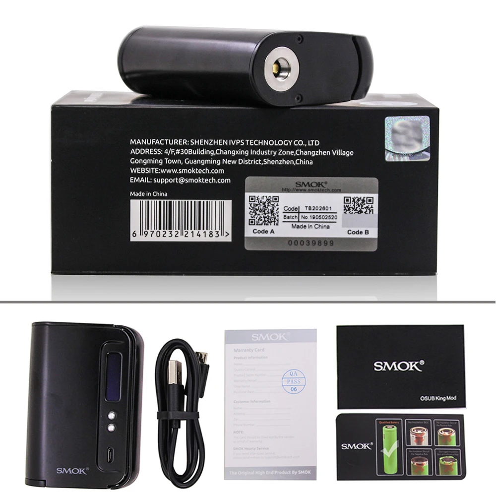 SMOK OSUB королевская коробка мод 220 Вт электронная сигарета с TFV8 детский распылитель микро TFV4 испаритель танк электронная сигарета