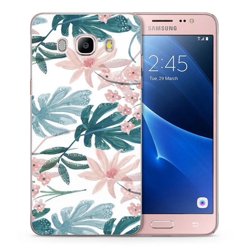 Case For Samsung Galaxy A3 A5 2016 2017 prime J1 J2 J3 J5 J7 TPU Colorful Soft Flora Pink Heart Painted Design Fundas C086 |