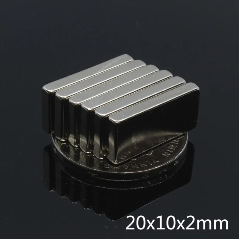 20 шт. Высокое качество 20x10x2 мм супер сильный Нео неодимовый магнит 20x10x2, NdFeB магнит 20*10*2 мм, тонкий диск