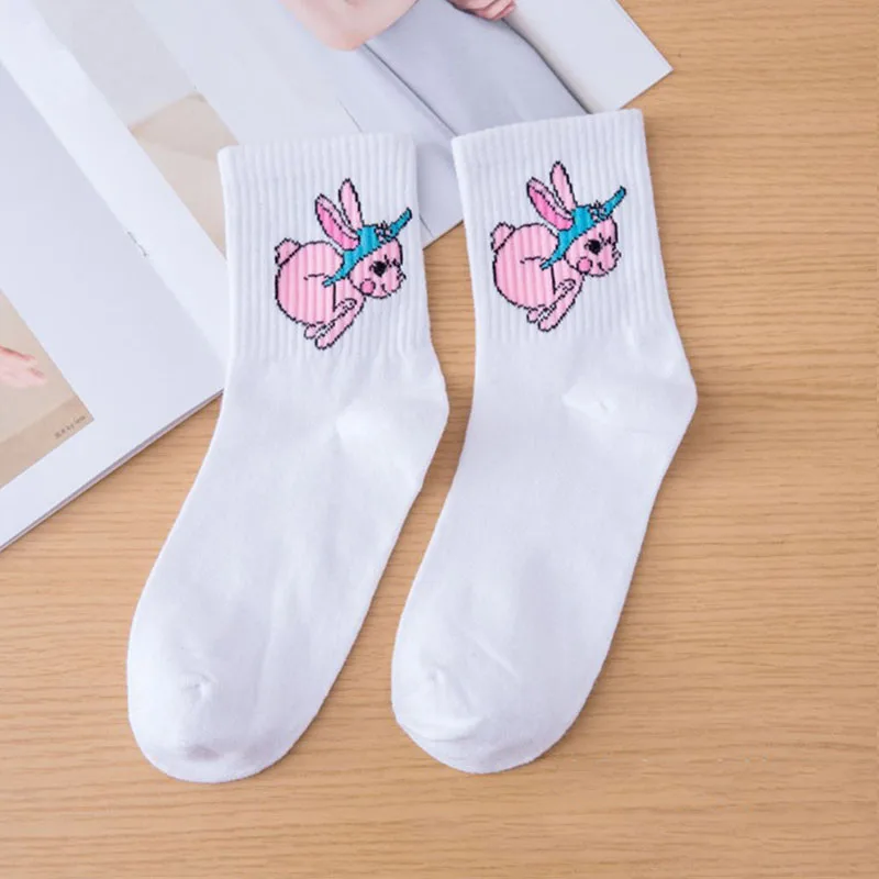 15 COCOTEKK, новинка, модные корейские женские Носки с рисунком собаки, кролика, утки, панды, яркие хлопковые носки для женщин, подарок на свадьбу - Цвет: 15