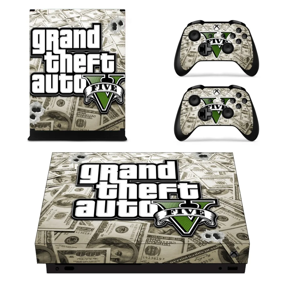 Grand Theft Auto V GTA 5 Лицевая панель кожаная консоль и наклейка на контроллер для