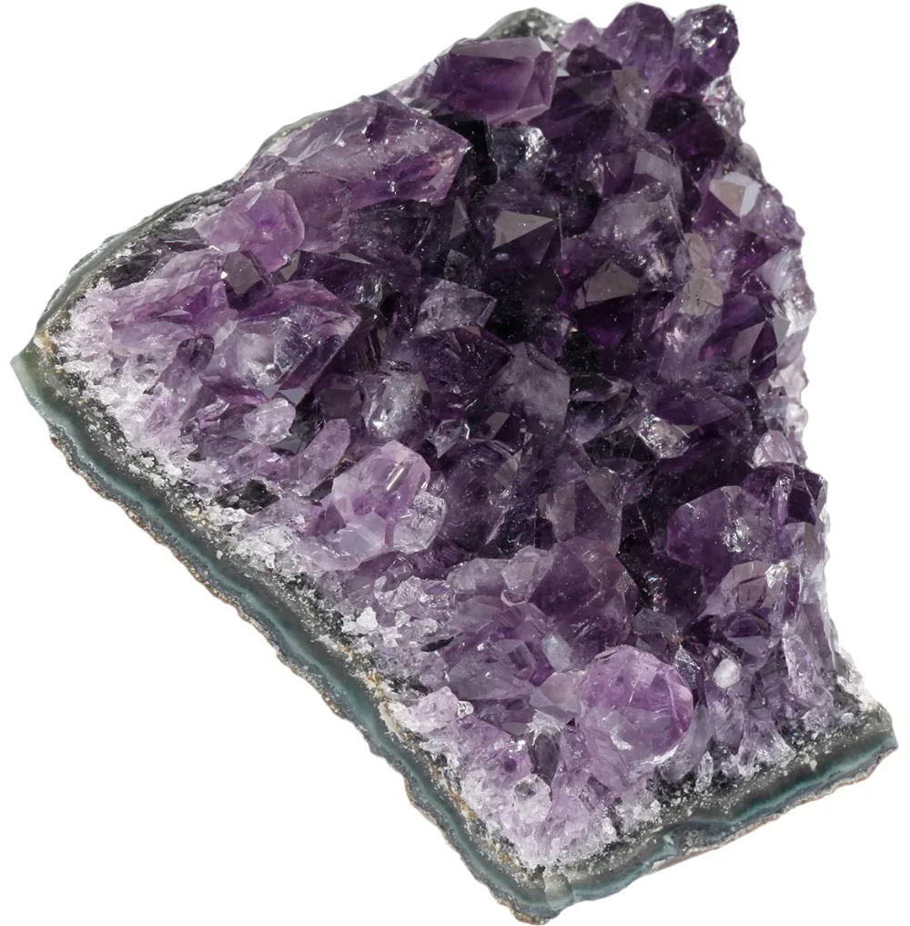 

TUMBEELLUWA 1Pc Natural Purple Quartz Crystal Cluster Geode Druzy Reiki Healing Crystal Gem stone Specimen Home Decor (150-200g)