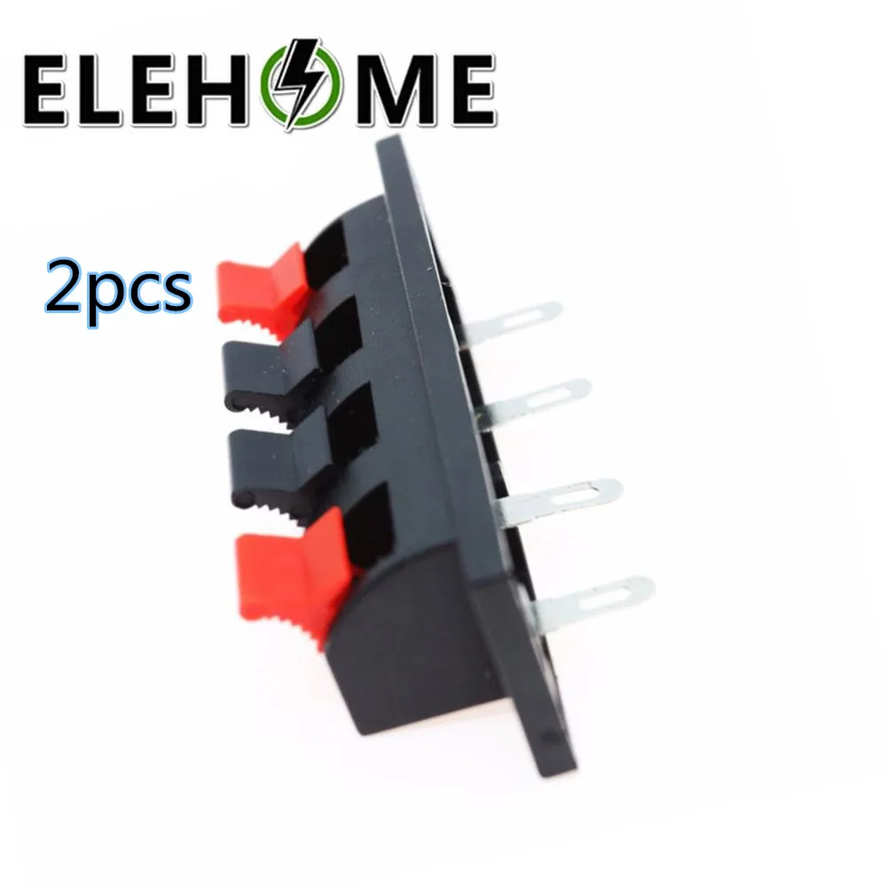 2pcs 4Pin connector Горячая 2/4 разъем позиции терминал толчок в Jack пружинная нагрузка аудио динамик терминалы макет клип AC 50 в 3A XF30 - Цвет: 2pcs 4Pin connector