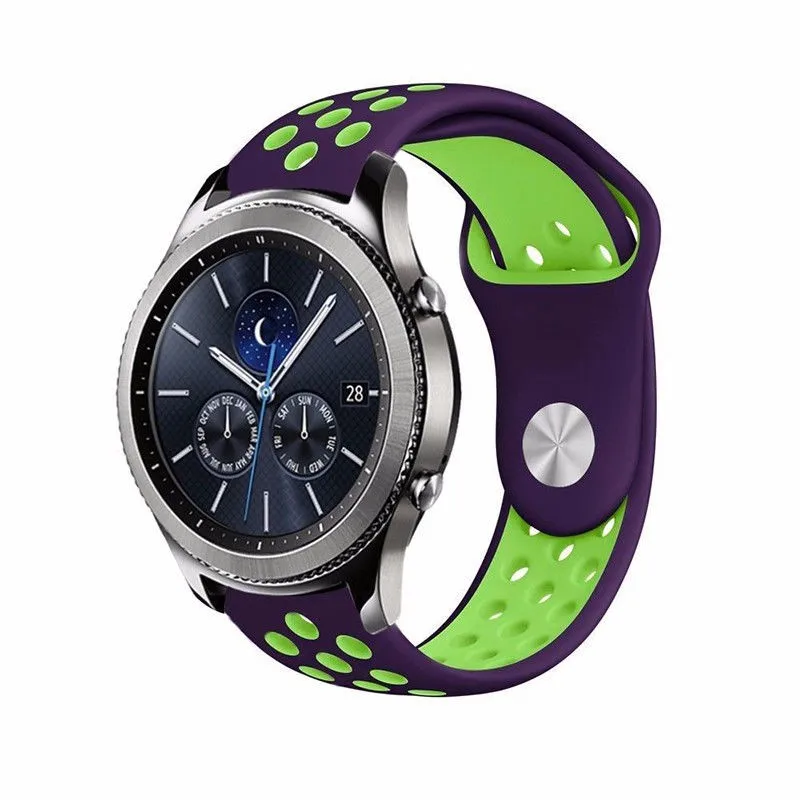 20 мм/22 мм силиконовым ремешком для samsung Galaxy Watch 46 мм 42 мм длина браслета Шестерни S3 S2 Спорт Frontier классический ремешок для наручных часов для huawei часы GT