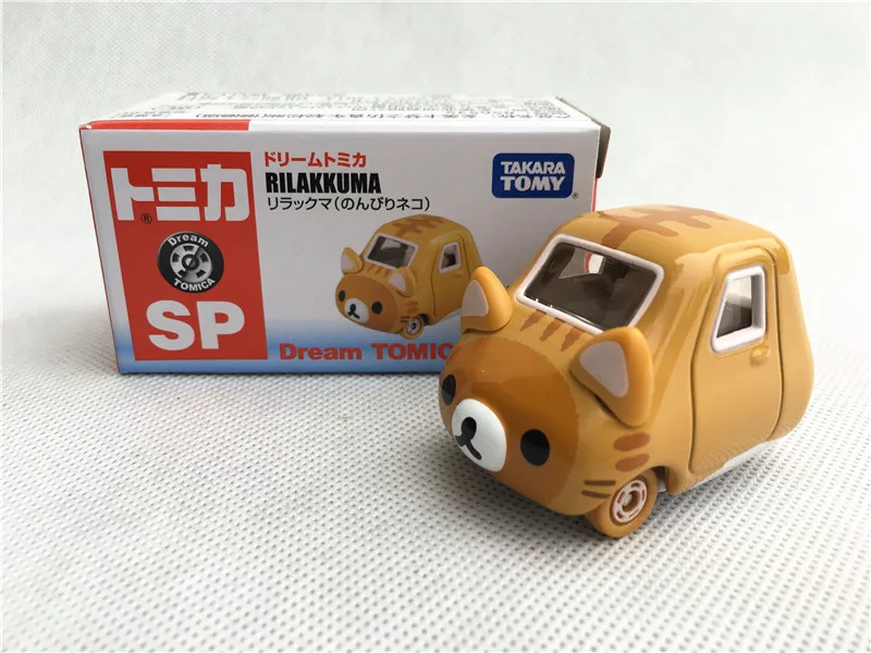 Takara Tomy Dream Tomica SP Rilakkuma Cat металлическая литая Игрушечная машина новинка|Наземный