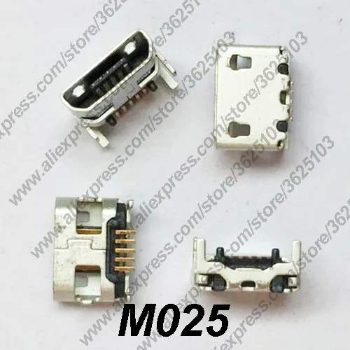 50 шт. M025 Micro USB разъем DIP Power Зарядка телефона Разъем 2 0 Женский мини 5Pin плоский