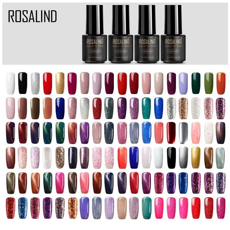 ROSALIND Гель лак для ногтей 7 мл УФ цветов гель Гибридный дизайна набор маникюра Vernis