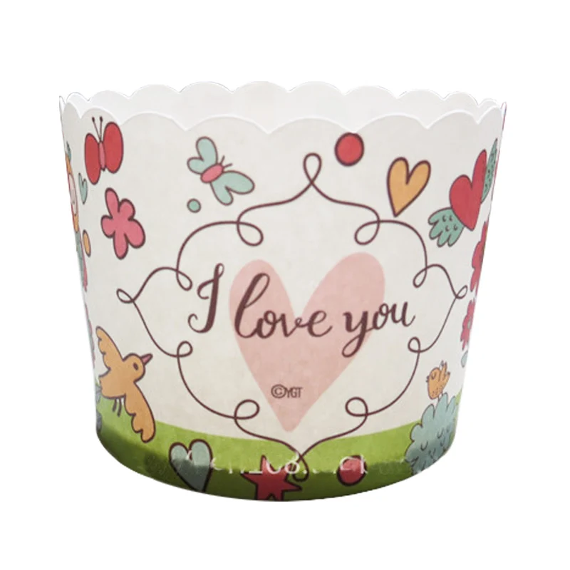 50pcs Big Size Red Love Heart Black butterfly Muffin Paper Cupcake Cups Wrappers Liners for Wedding Birthday Party DIY Baking | Дом и сад