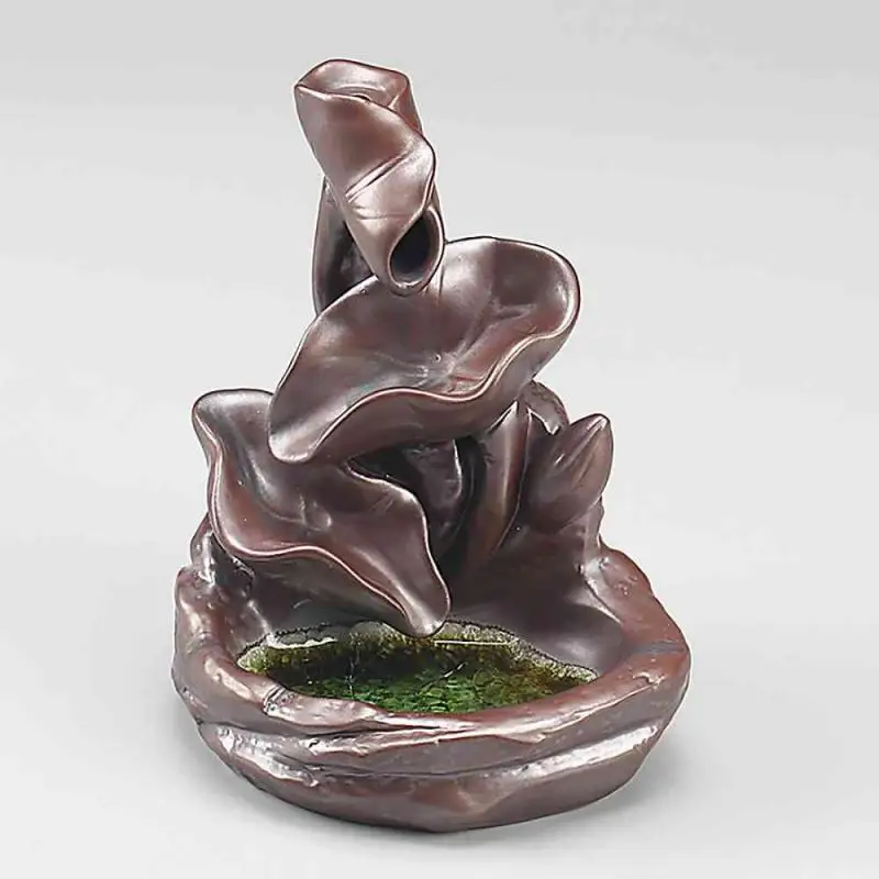 

Backflow Incense Burner Ceramic Smoke Waterfall Aromatherapy Furnace Aromatic Incense Crafts Incense Holder Use In Home Office