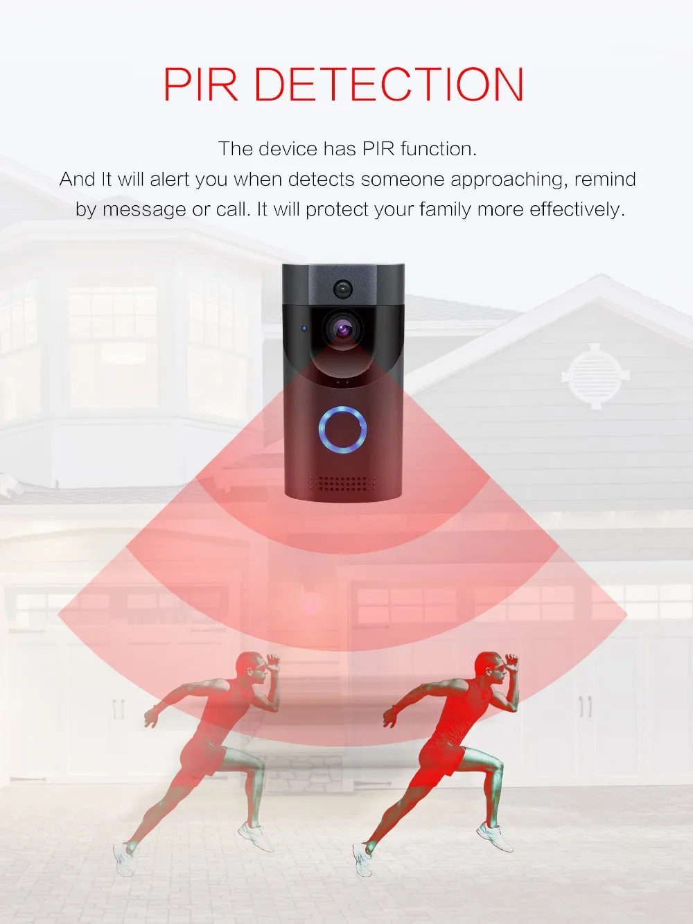 Автомобильная мини камера anyket Беспроводной Wi Fi видео дверной звонок 1.0MP Камера