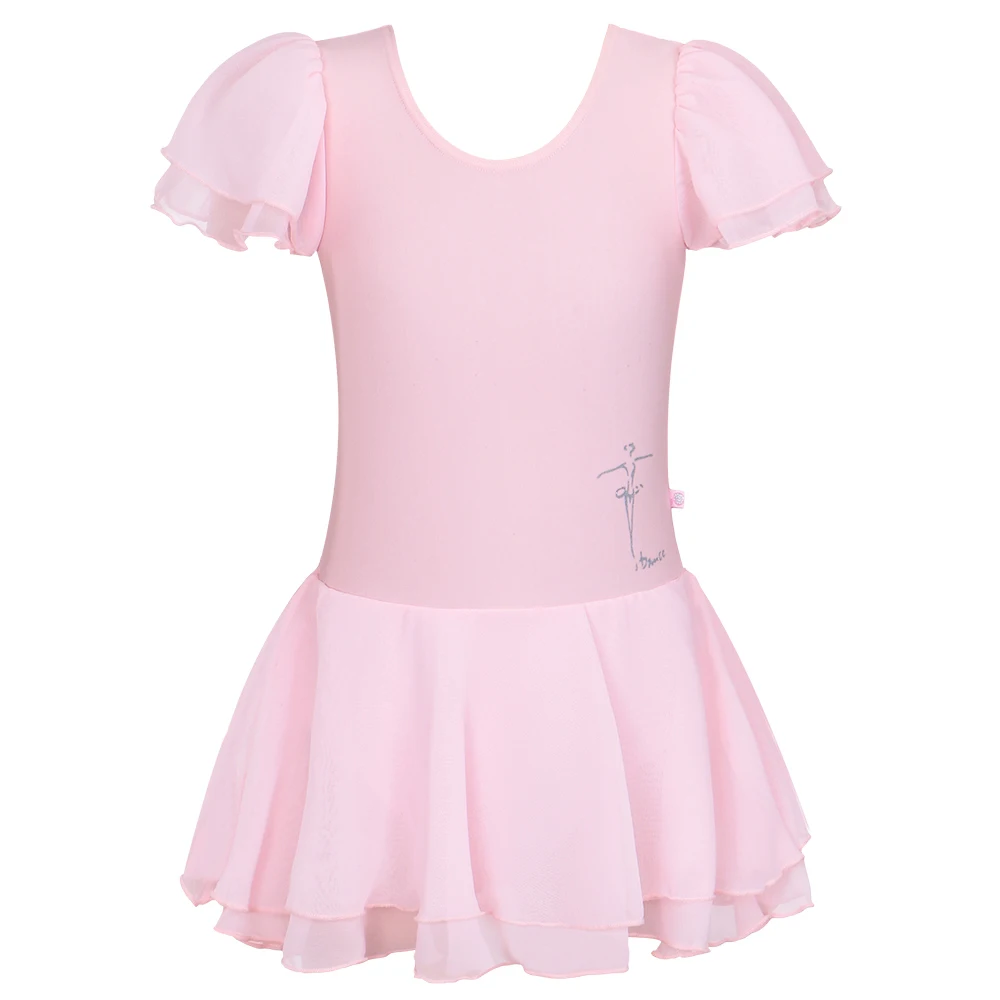BAOHULU Girls Short Sleeve Ballet Dress Leotard Child Dance Costume Tutu for 3 4 6 8 10 12 14 Years Kids Dancewear | Детская одежда и