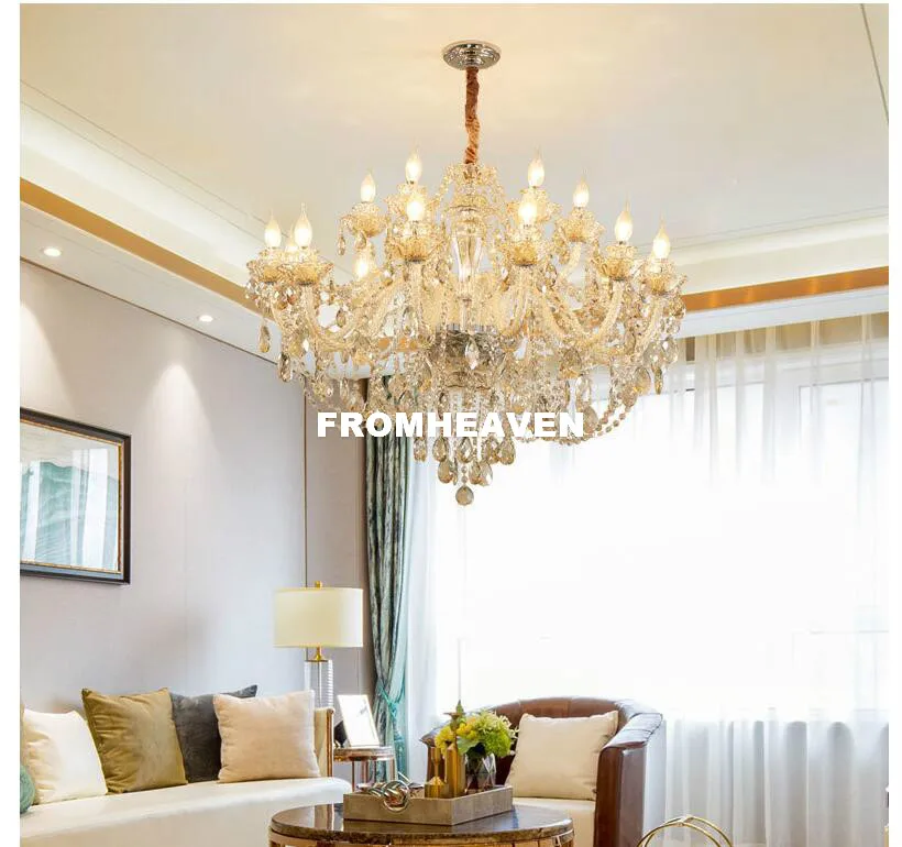 Современный Коньяк K9 Хрустальная люстра Lustre Хрустальные люстры E14 светодиодные De