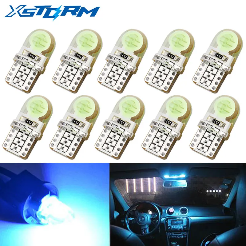 10 шт. Авто T10 холодный ледяной СИНИЙ 194 W5W 168 COB 8 SMD кварцевая Автомобильная