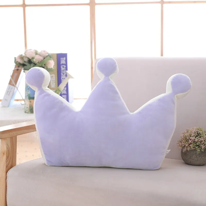 36cm purple Мягкая принцесса подушка "Корона" Плюшевые спящие подушка для маленьких девочек кожаный диван Декор радуги и облака звезд знаменитостей Studio Подушка, прекрасный подарок для нее - Цвет: 36cm purple